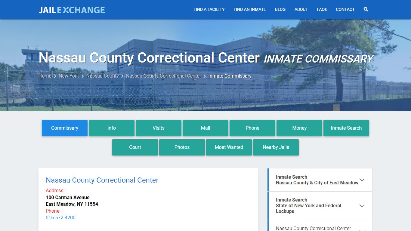 Nassau County Correctional Center Inmate Commissary - Jail Exchange