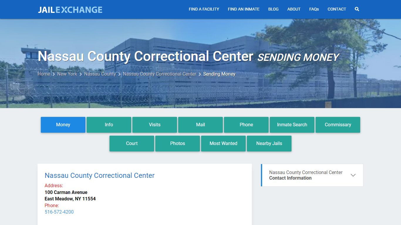 Send Money to Inmate - Nassau County Correctional Center, NY